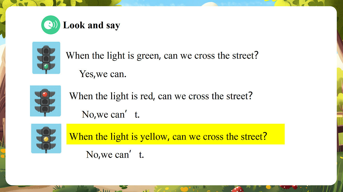 Unit 4 Follow the rules Lesson 2 Part A Let's learn 课件 (1)第8页