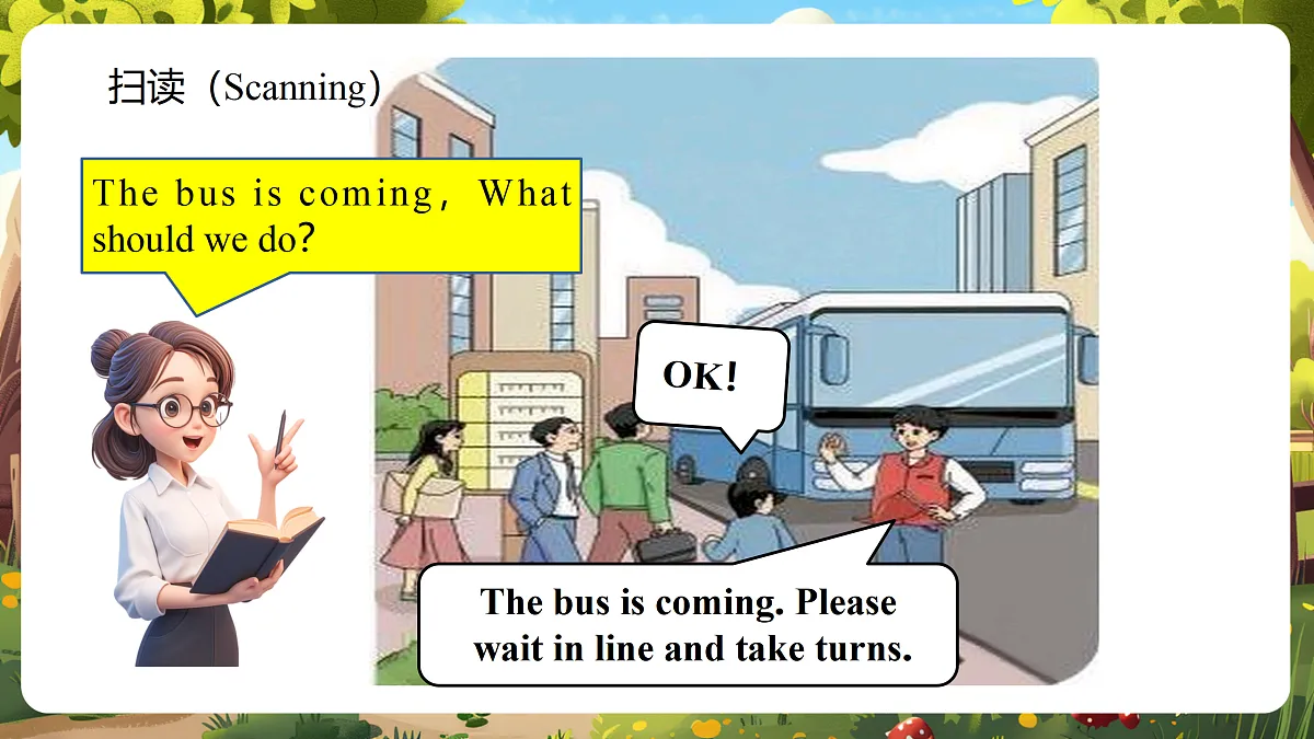 Unit4 Follow the rules Lesson 3 Part B Let's read 教学课件第6页
