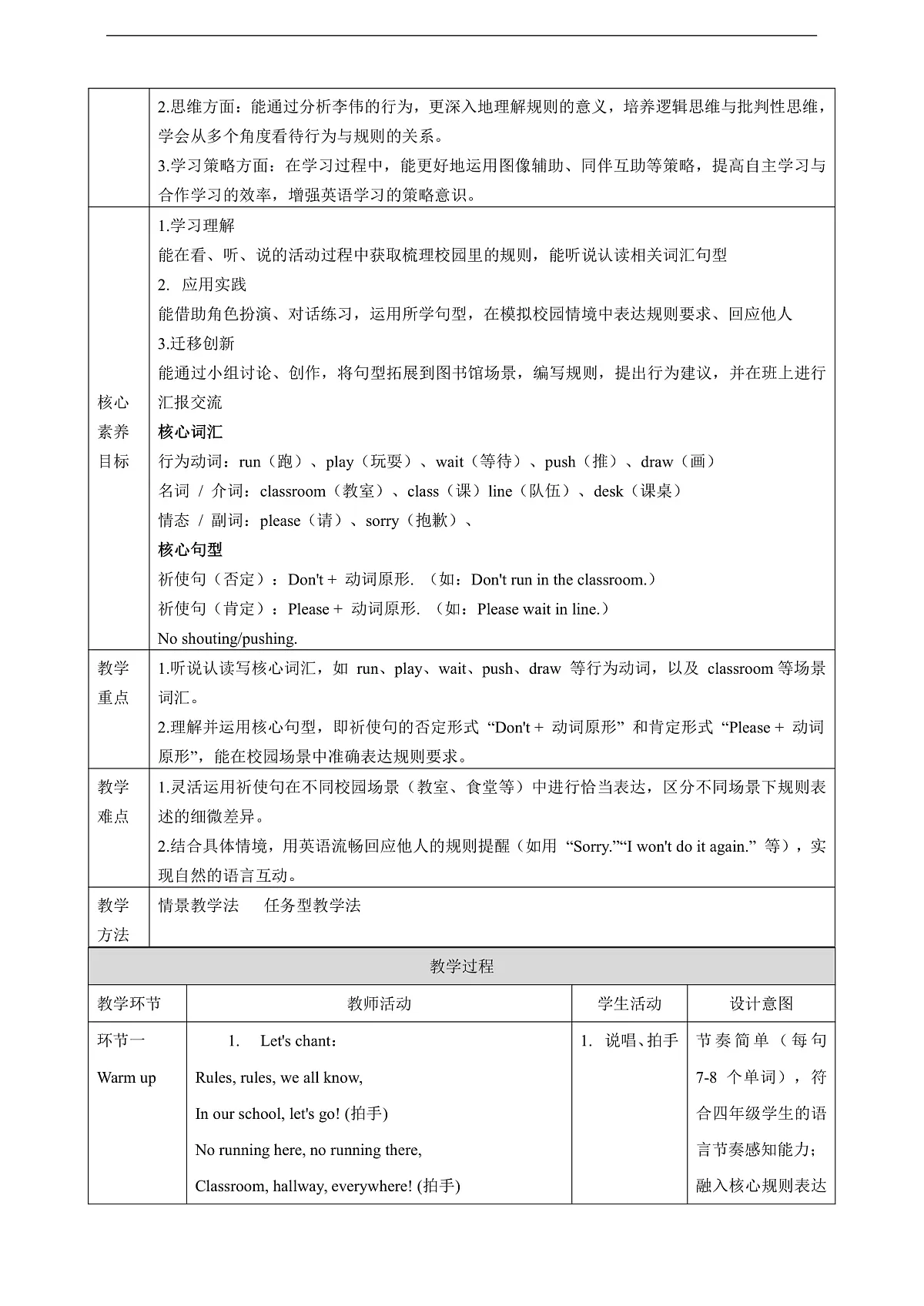 Unit 4 Follow the rules Lesson 4 Fun time 教学设计第2页