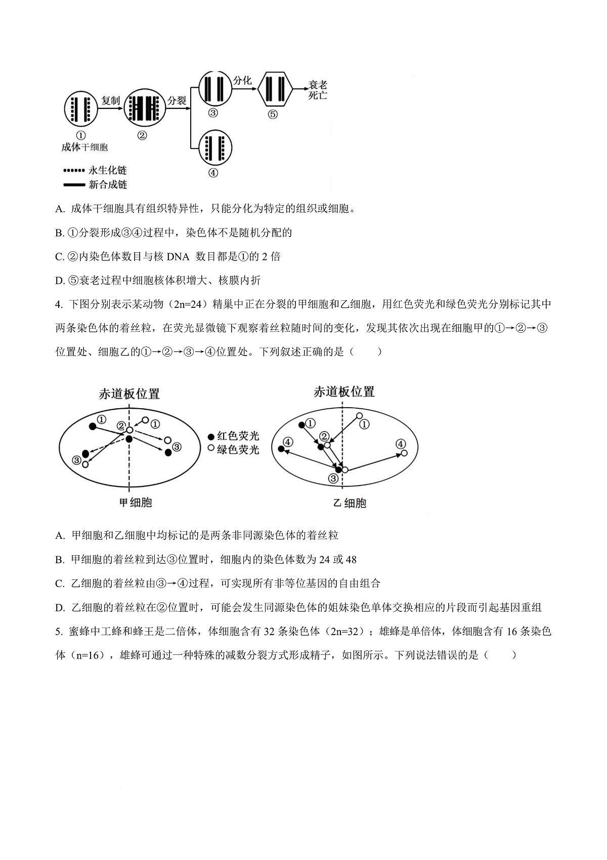 天津市南开大学附中2025年高三上学期第一次阶段检测+生物第3页