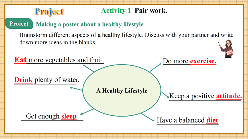 【教学评一体化】Unit 3 Sound Body, Sound Mind 第8课时Project and Review.教学课件第5页
