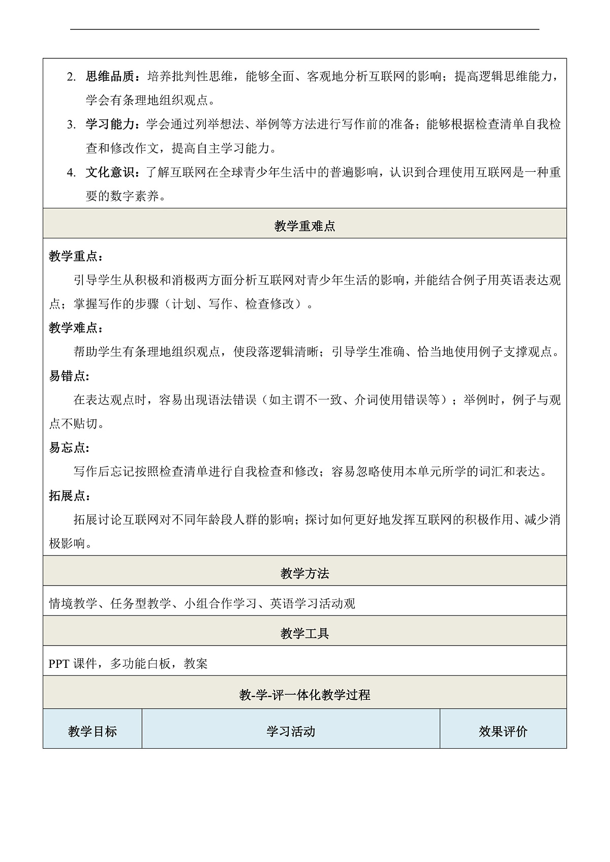 Unit 3 Our digital lives 第4课时Writing 优质教学设计第2页