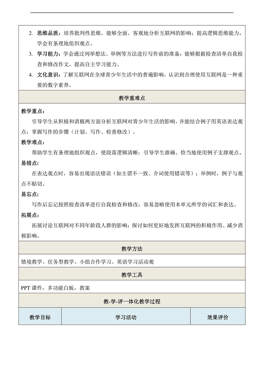 Unit 3 Our digital lives 第4课时Writing 优质教学设计第2页