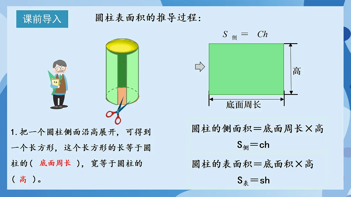北师大版数学六下1.4《圆柱的表面积（2）》（教学课件）第4页