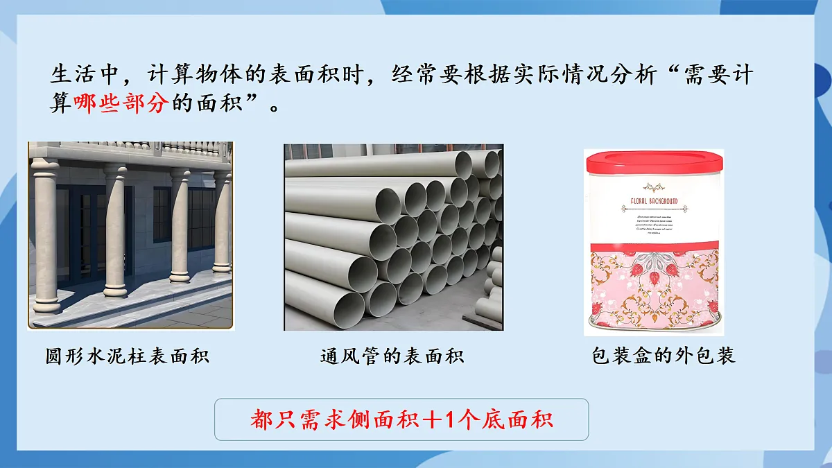 北师大版数学六下1.4《圆柱的表面积（2）》（教学课件）第7页