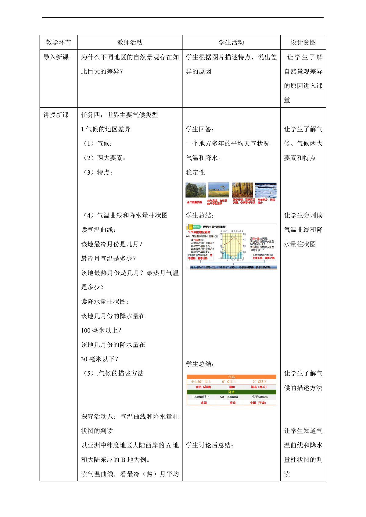 第二节 天气与气候（第4课时）教学设计第2页