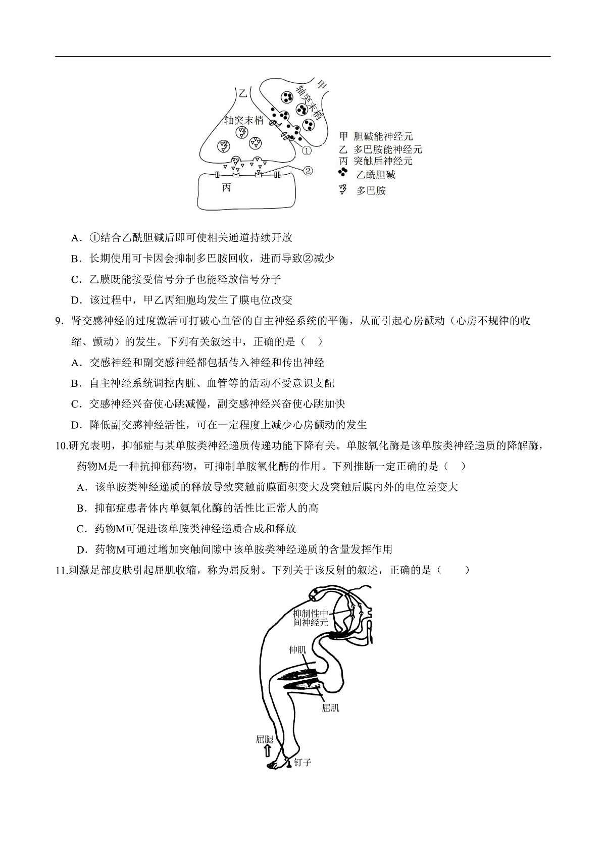 高二生物上学期第一次月考02【测试范围：第1-2章】（考试版）（人教版2019）第3页