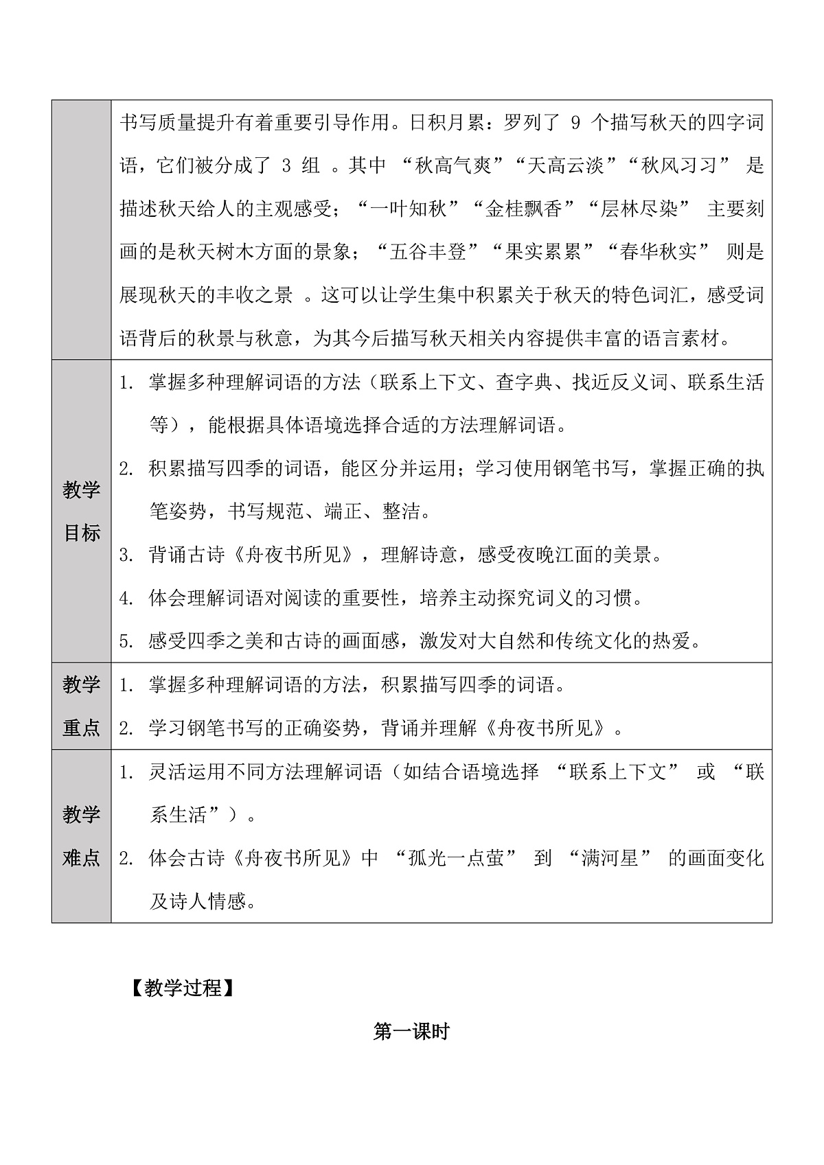 三上第二单元《语文园地二》教学设计第2页
