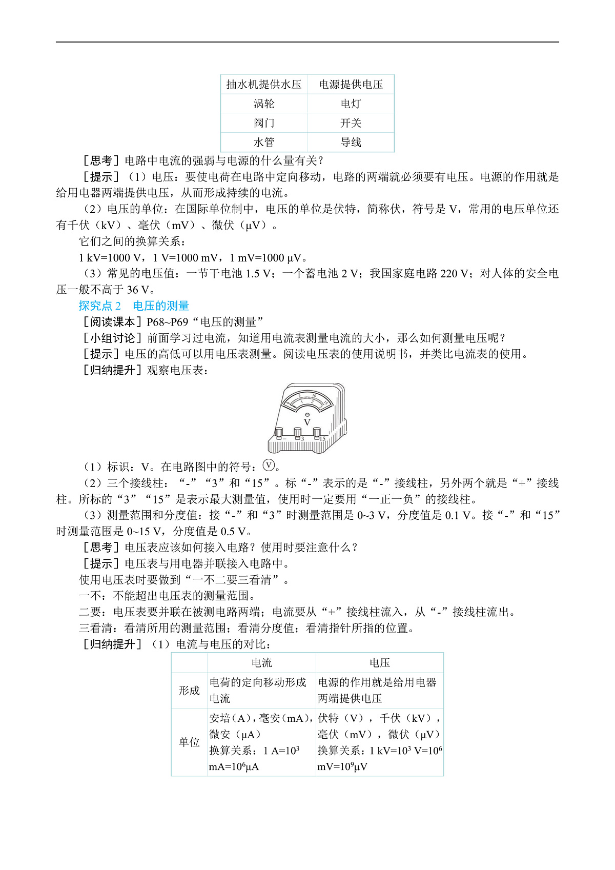 第1节　电　压第2页