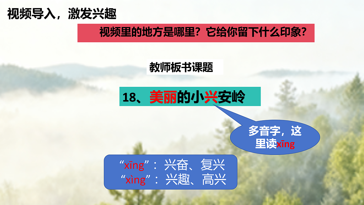 18、《美丽的小兴安岭》课件（两课时）第3页