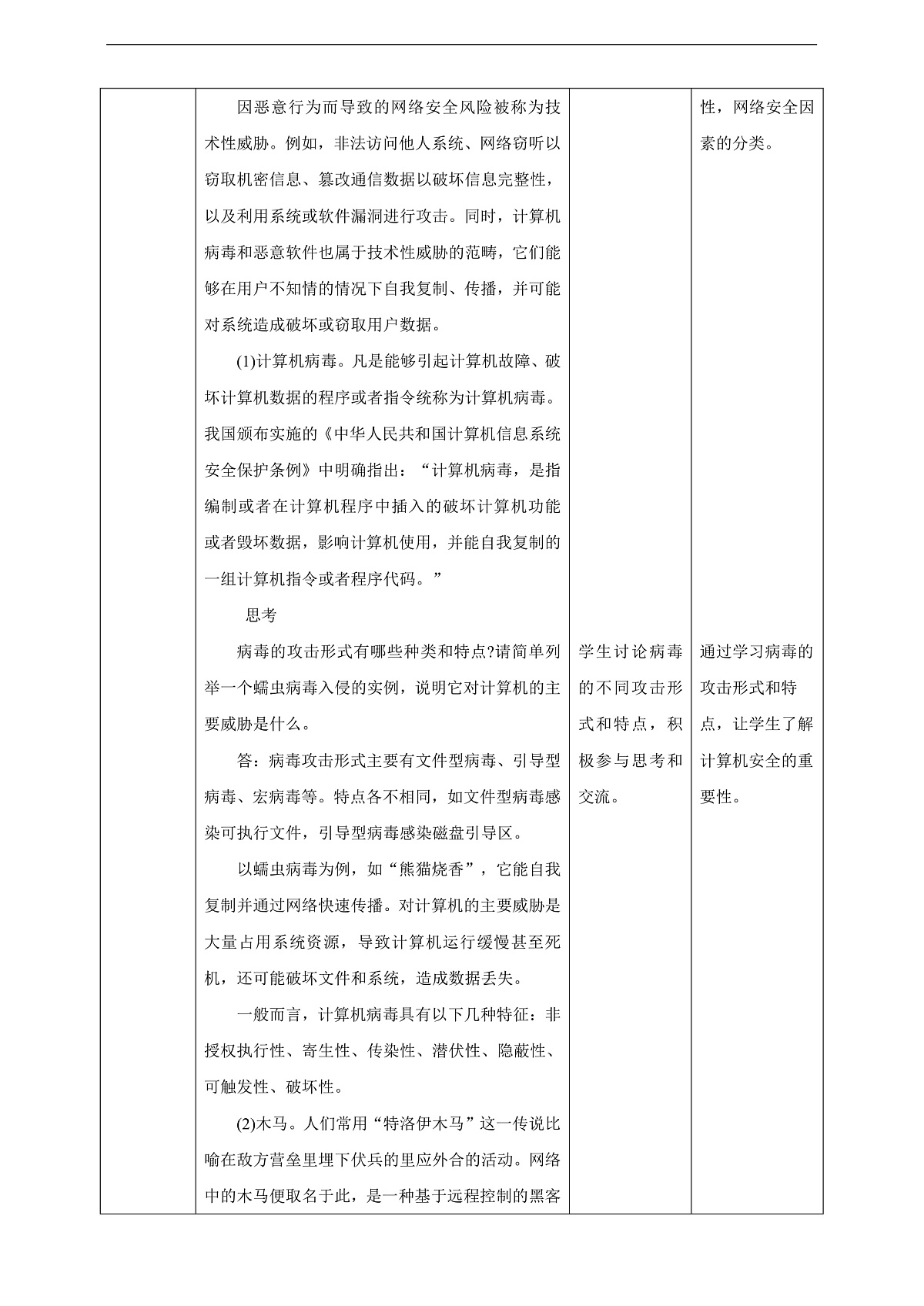 第21课《网络安全的威胁》教案第2页