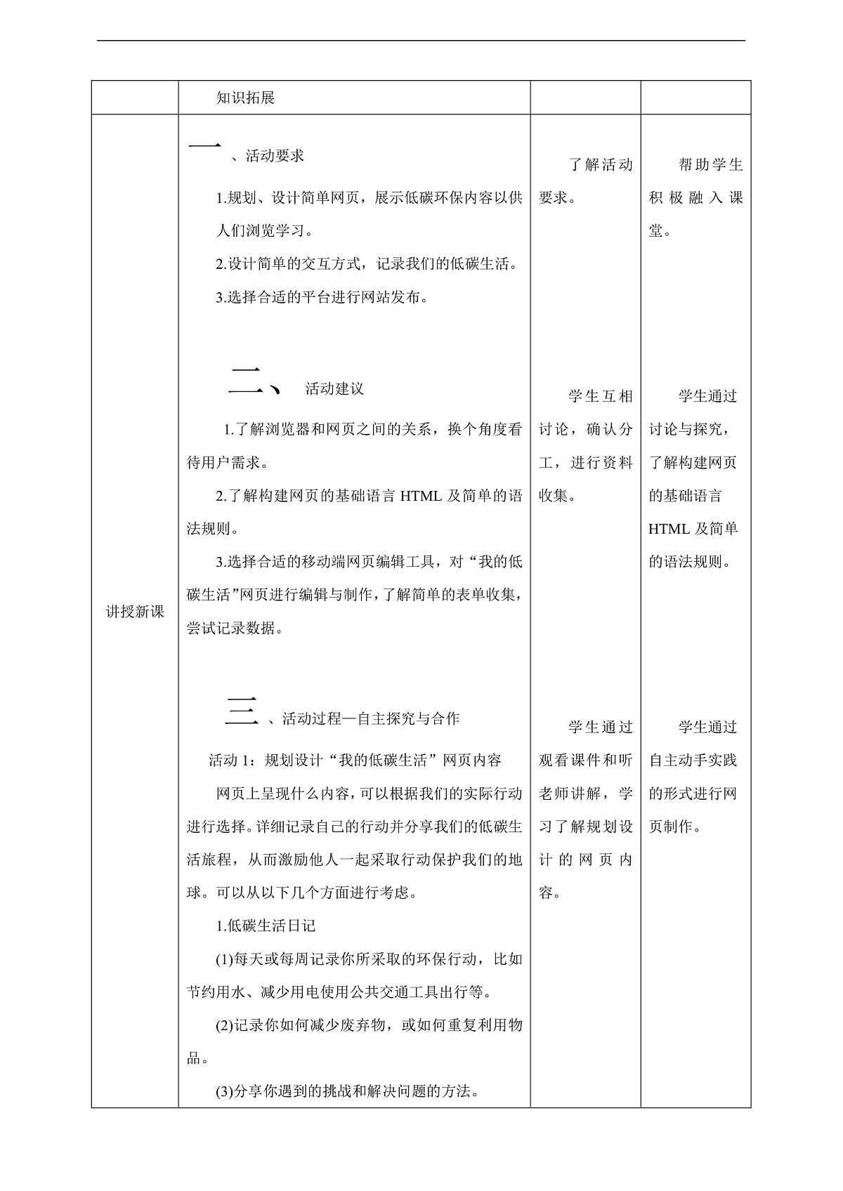跨学科主题 项目3《记录我们的低碳生活》教案第2页