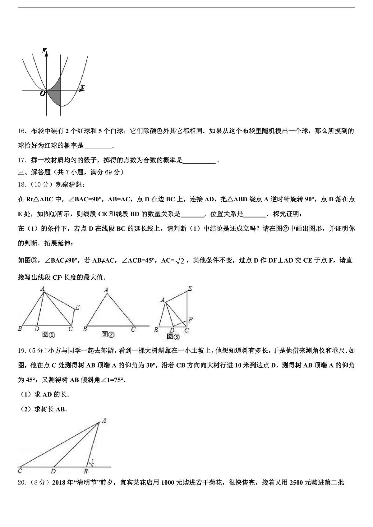 2025届新乡县中考数学模拟试题含解析第3页
