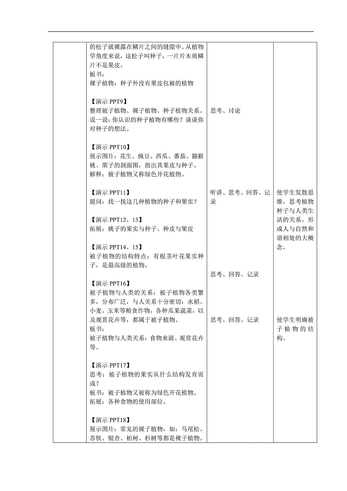 2.2 形形色色的植物 第2课时 教案第2页