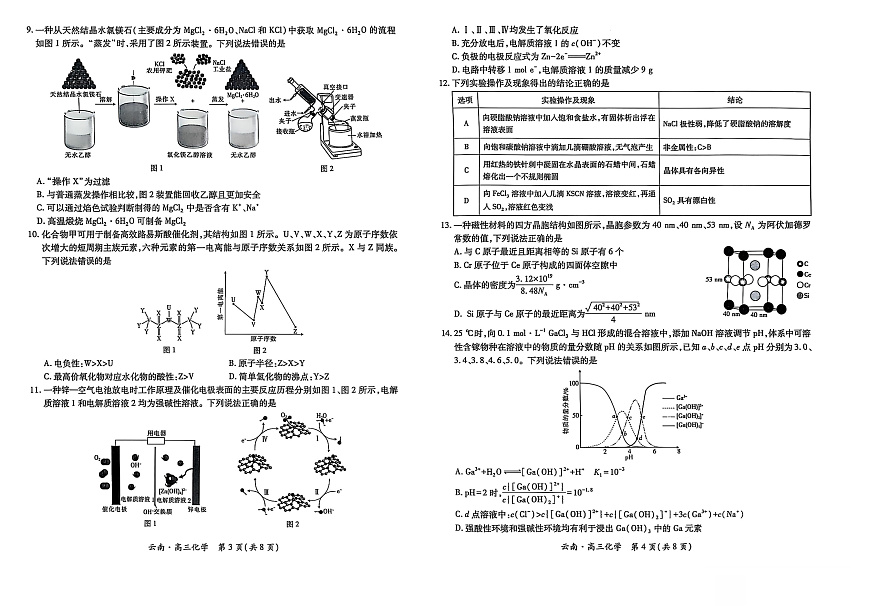 云南民族大学附属高级中学2026届高三联考卷（二）化学第2页