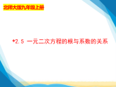北师大版九年级数学上册第二章一元二次方程2.5一元二次方程的根与系数的关系课件