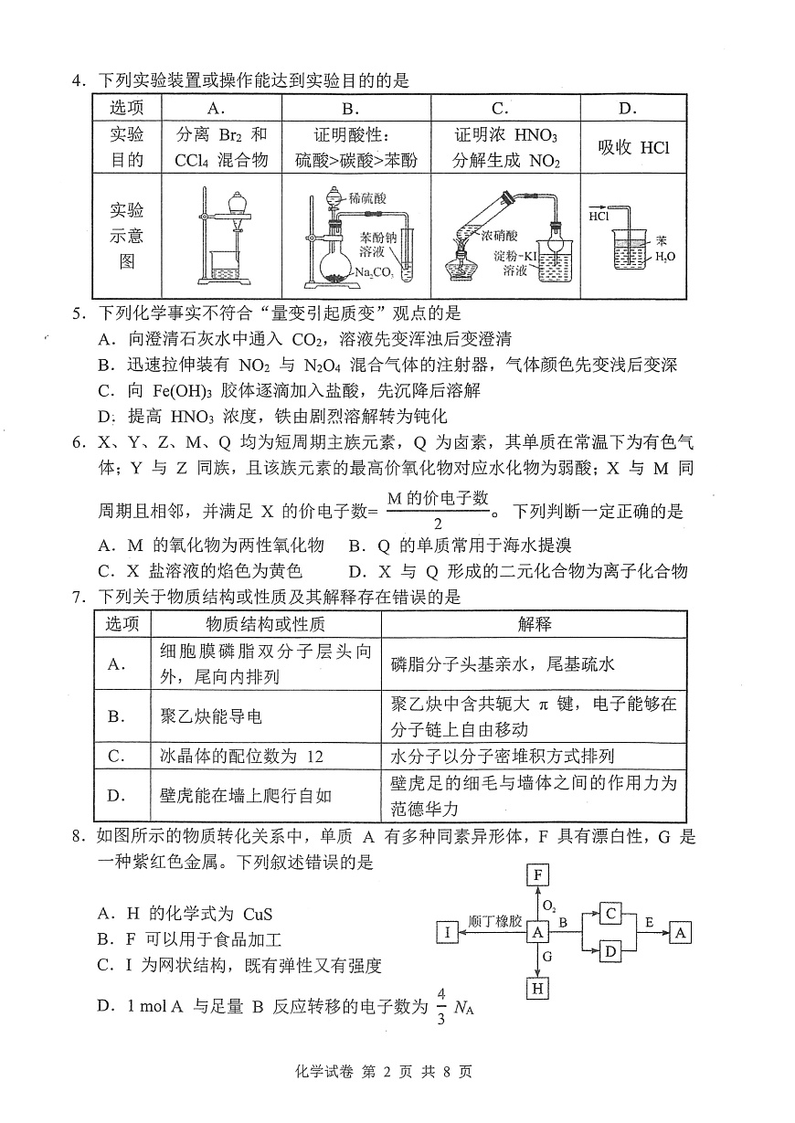 腾云10月联考化学试卷第2页