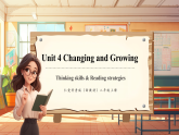 【新教材新课标】仁爱版英语八年级上册Unit 4 Changing and Growing 第3课时Thinking skills and Reading strategies（课件+课时教案含反思）