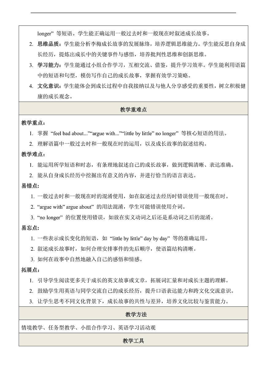 【教学评一体化】 第7课时Reading for Writing 教学设计第2页