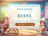 【新教材核心素养】人美版美术三年级上册第4单元第2课《原色变形记》教学课件+教学设计+素材