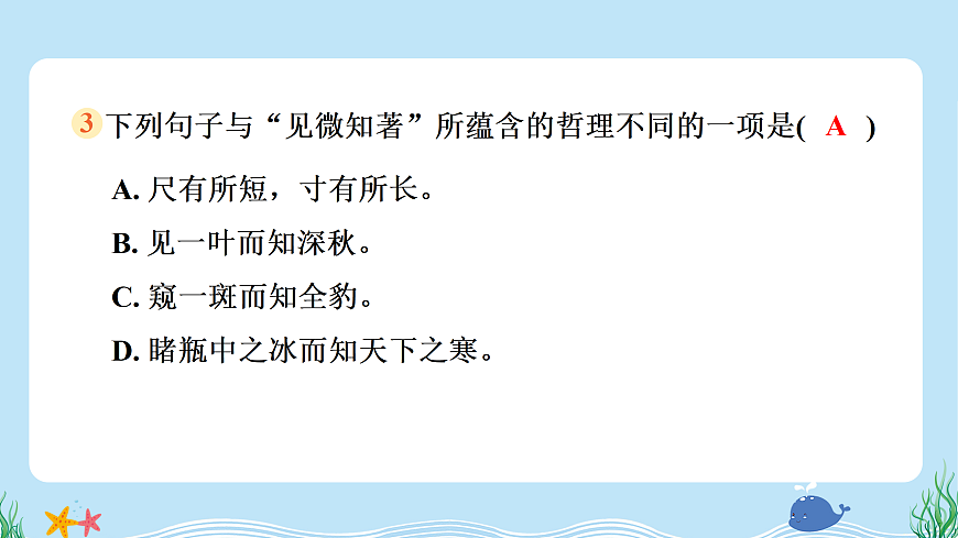 （新）部编版六年级语文下册第五单元综合素质评价试卷及参考答案（PPT版）第5页