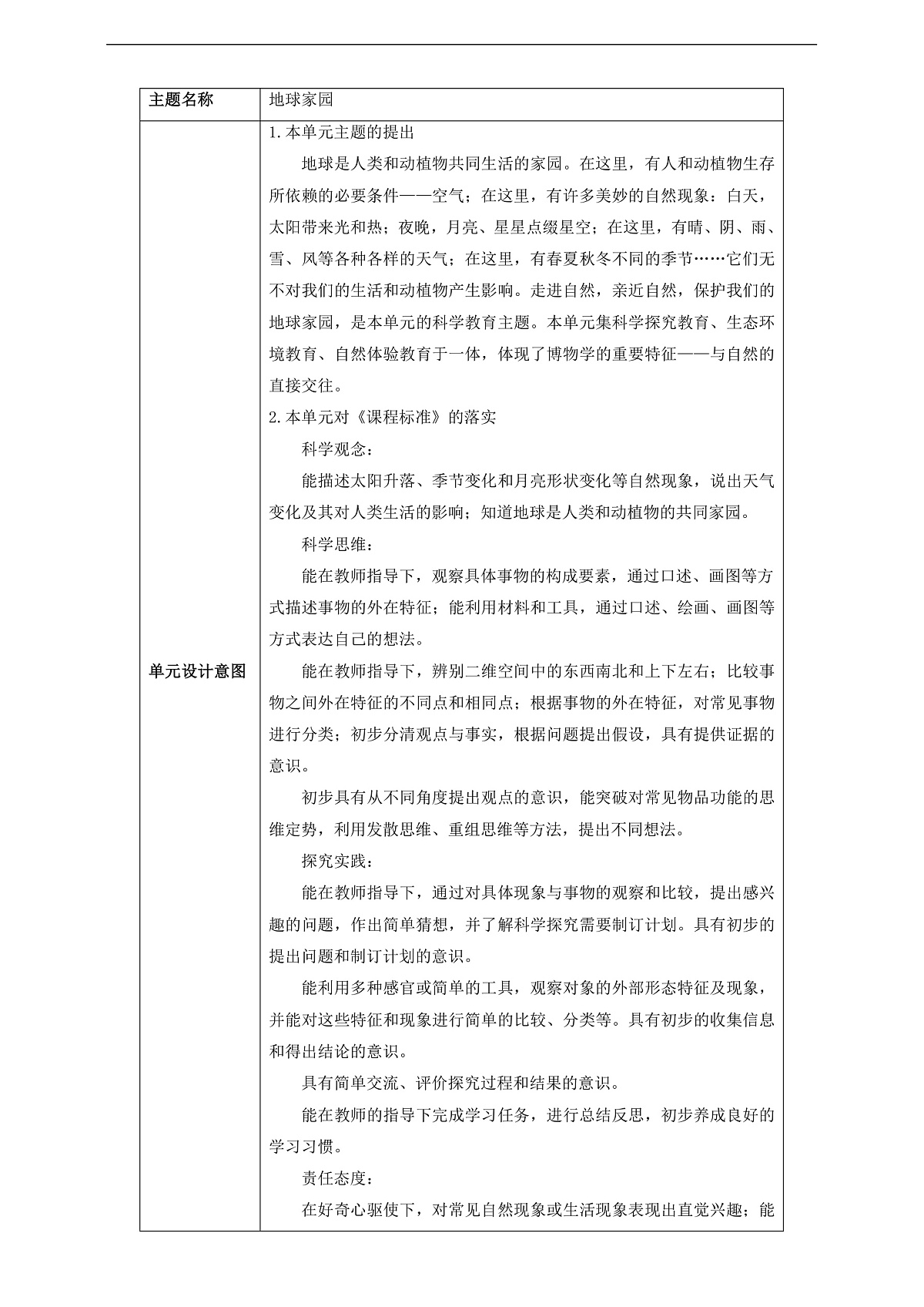 【大单元整体教学】第三单元《地球家园》整体设计第2页