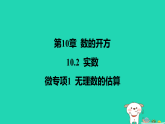 吉林省2025八年级数学上册第10章数的开方102实数微专项1无理数的估算课件新版华东师大版（含答案）