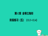 吉林省2025八年级数学上册第12章全等三角形阶段练习五123~124课件新版华东师大版（含答案）