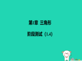 2025秋八年级数学上册第1章三角形阶段测试1.4作业课件新版苏科版（含答案）