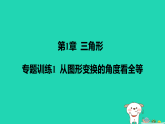 2025秋八年级数学上册第1章三角形专题训练1从图形变换的角度看全等作业课件新版苏科版（含答案）