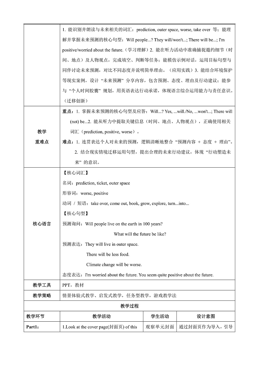 Unit 7 课时1 Section A（1a-1d）（教学设计）第2页