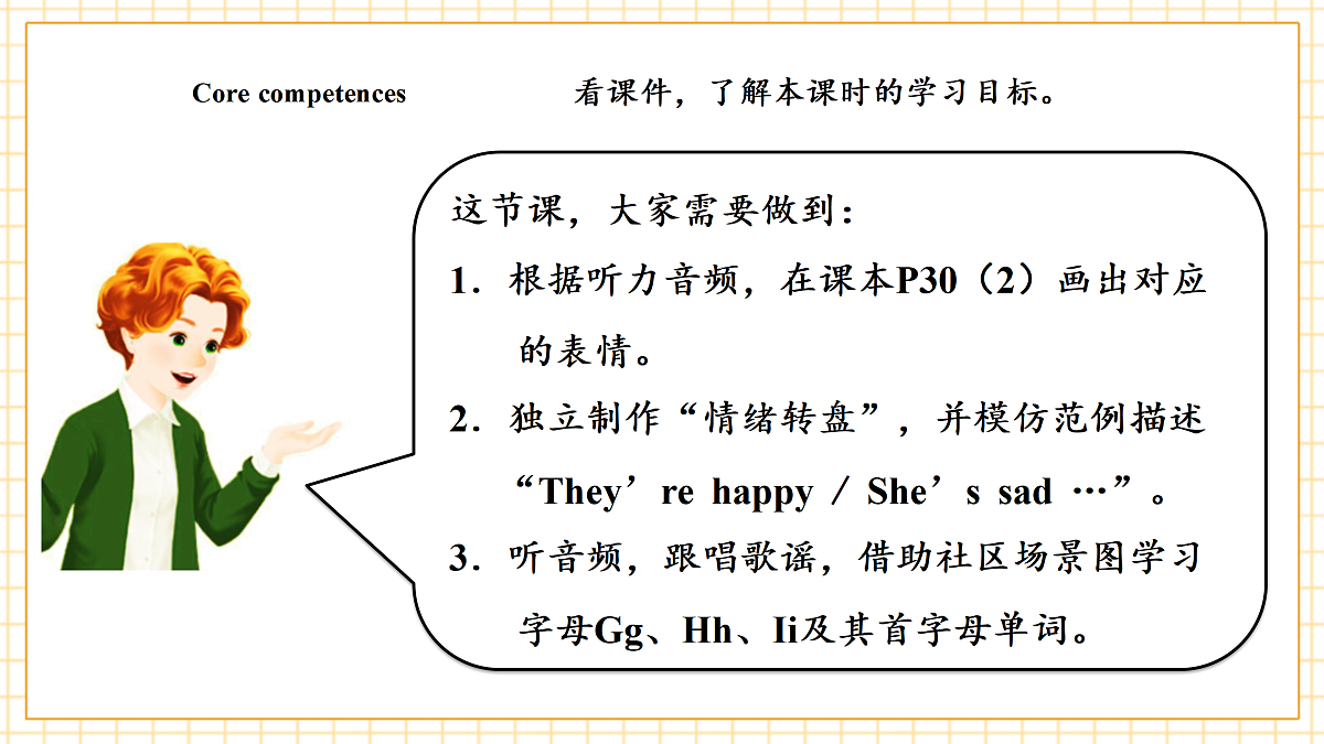 人教版PEP 2A Unit 4 I'm happy Lesson 3 课件第3页