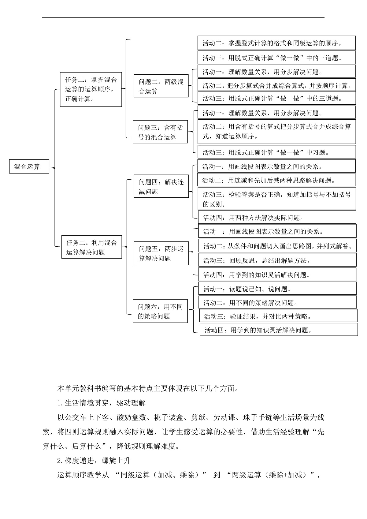 人教版三上第二单元《混合运算》单元整体设计第3页