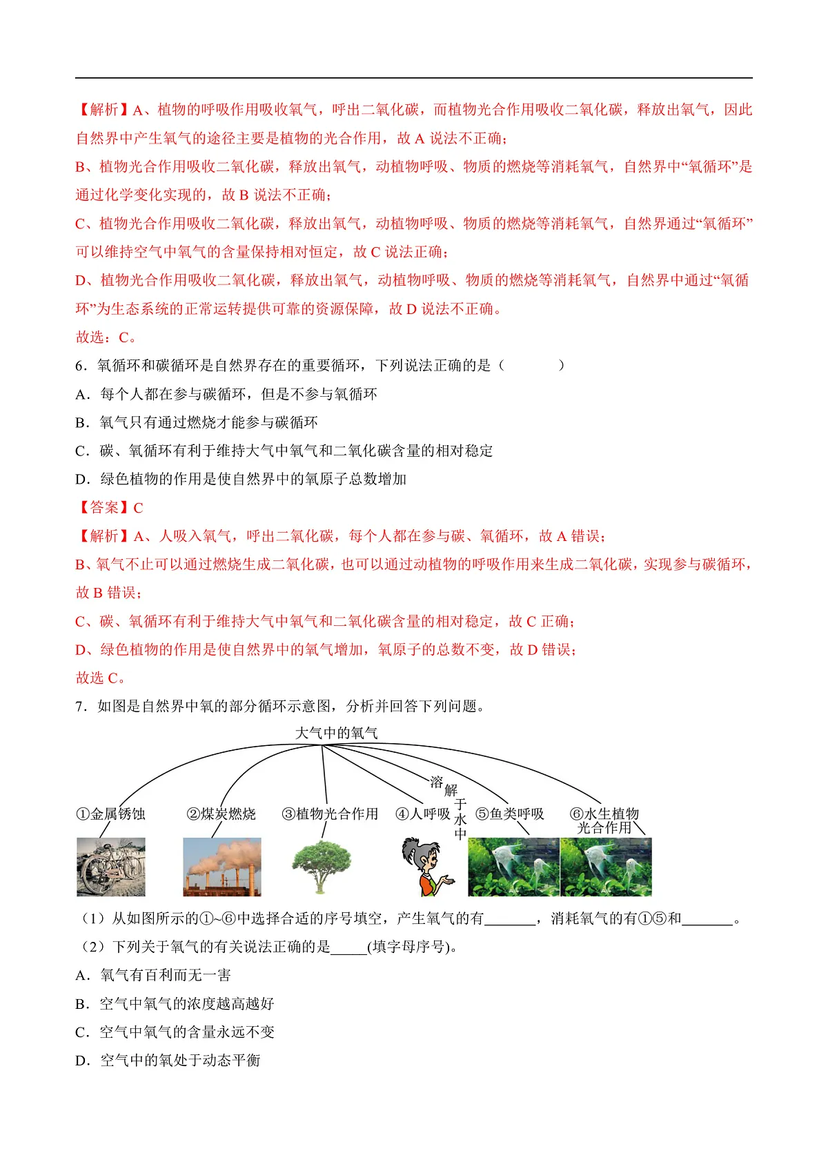 课题2 氧气和二氧化碳的性质 第3课时（分层作业）（解析版）第3页