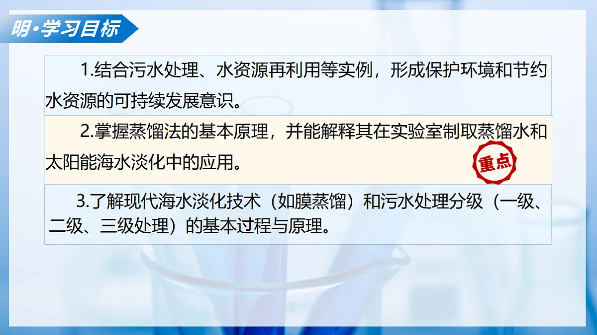 课题2 水的自然循环与人工净化 第2课时（教学课件）化学沪科版五四学制2024八年级全一册第3页