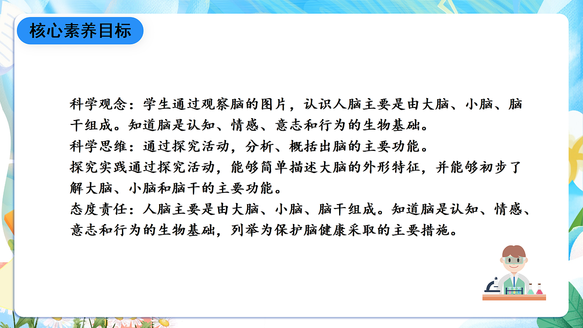 人教鄂教版科学五下3.9《脑的功能》课件第2页