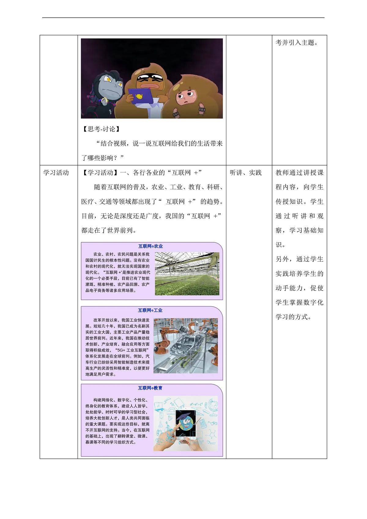 第3课 互联网影响新体验 教学设计第2页