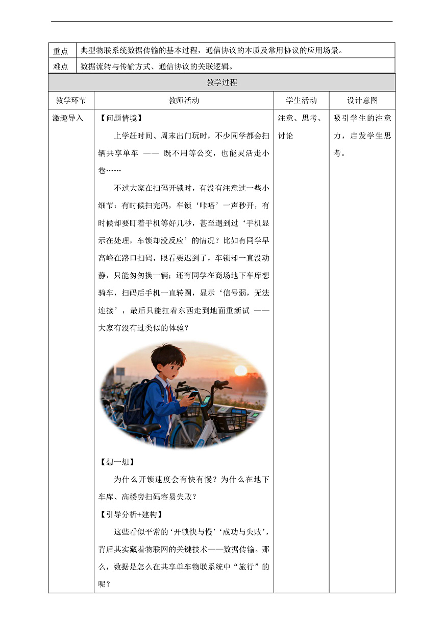 第6课 数据传输方式多 教学设计第2页