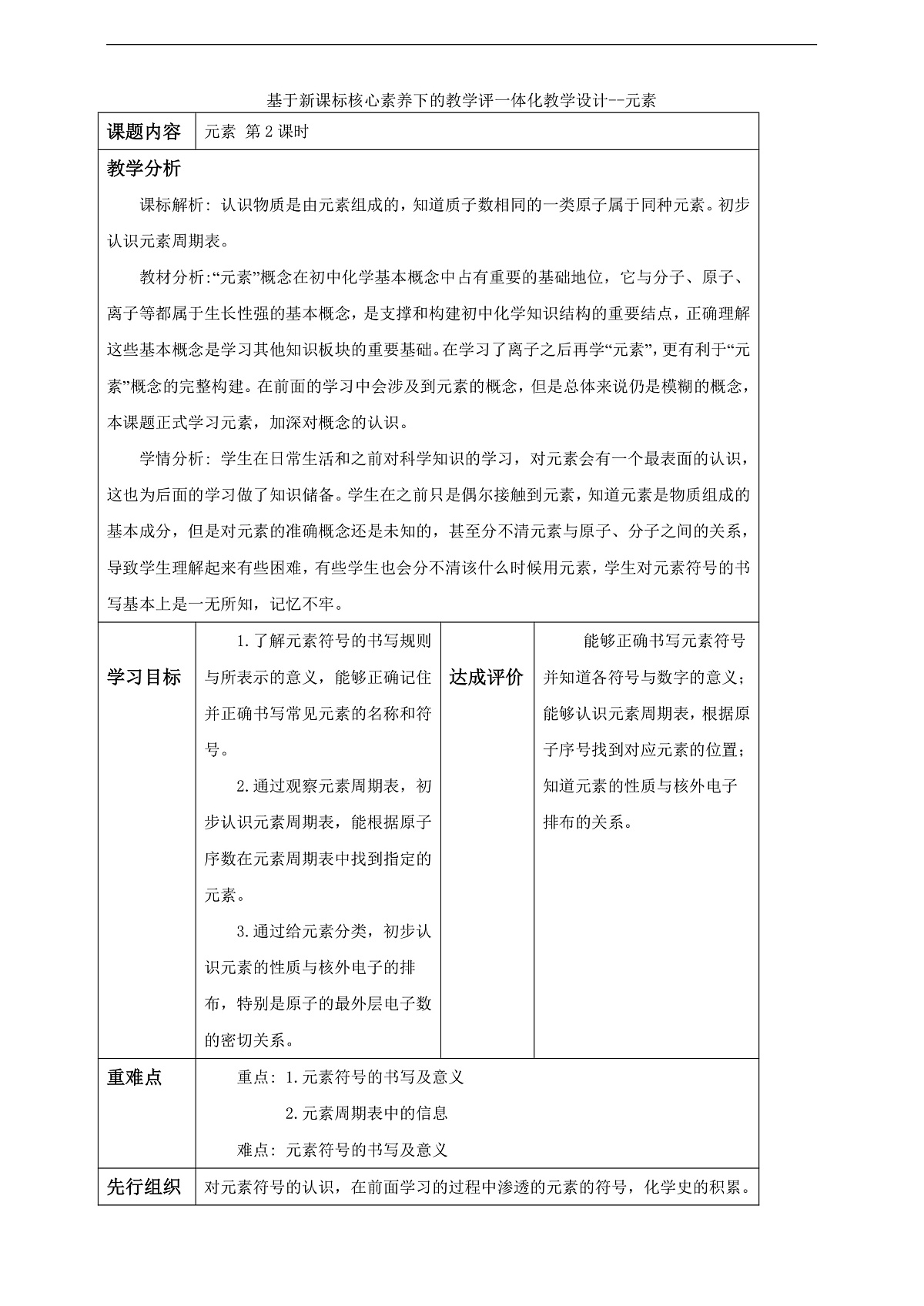 3.3.2元素 教学设计第1页