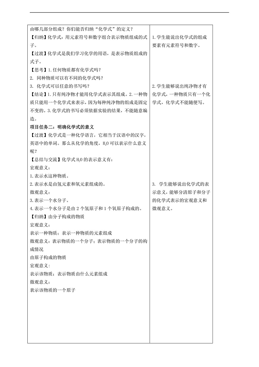 4.3.1物质组成的表示 教学设计第2页