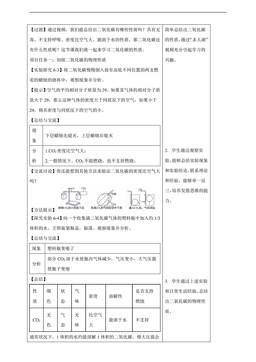 6.2.1 一碳和碳的氧化物 教学设计第2页