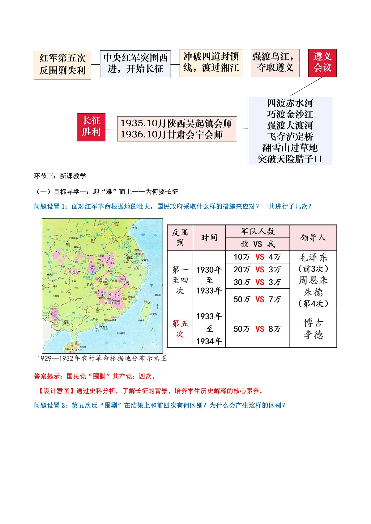 第15课 中国工农红军长征与遵义会议（任务型教学设计）历史统编版2024八年级上册第2页