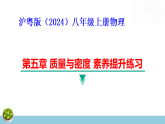 沪粤版（2024）八年级上册物理第五章 质量与密度 素养提升练习 课件（含答案）