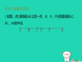 2025七年级数学上册第二章几何图形的初步认识专题六线段计算的四种方法作业课件新版冀教版（含答案）