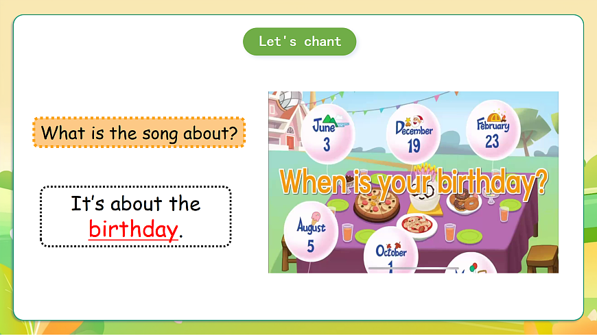 人教版（PEP）英语五下Unit4 When is the art show Part B let's learn 课件第3页