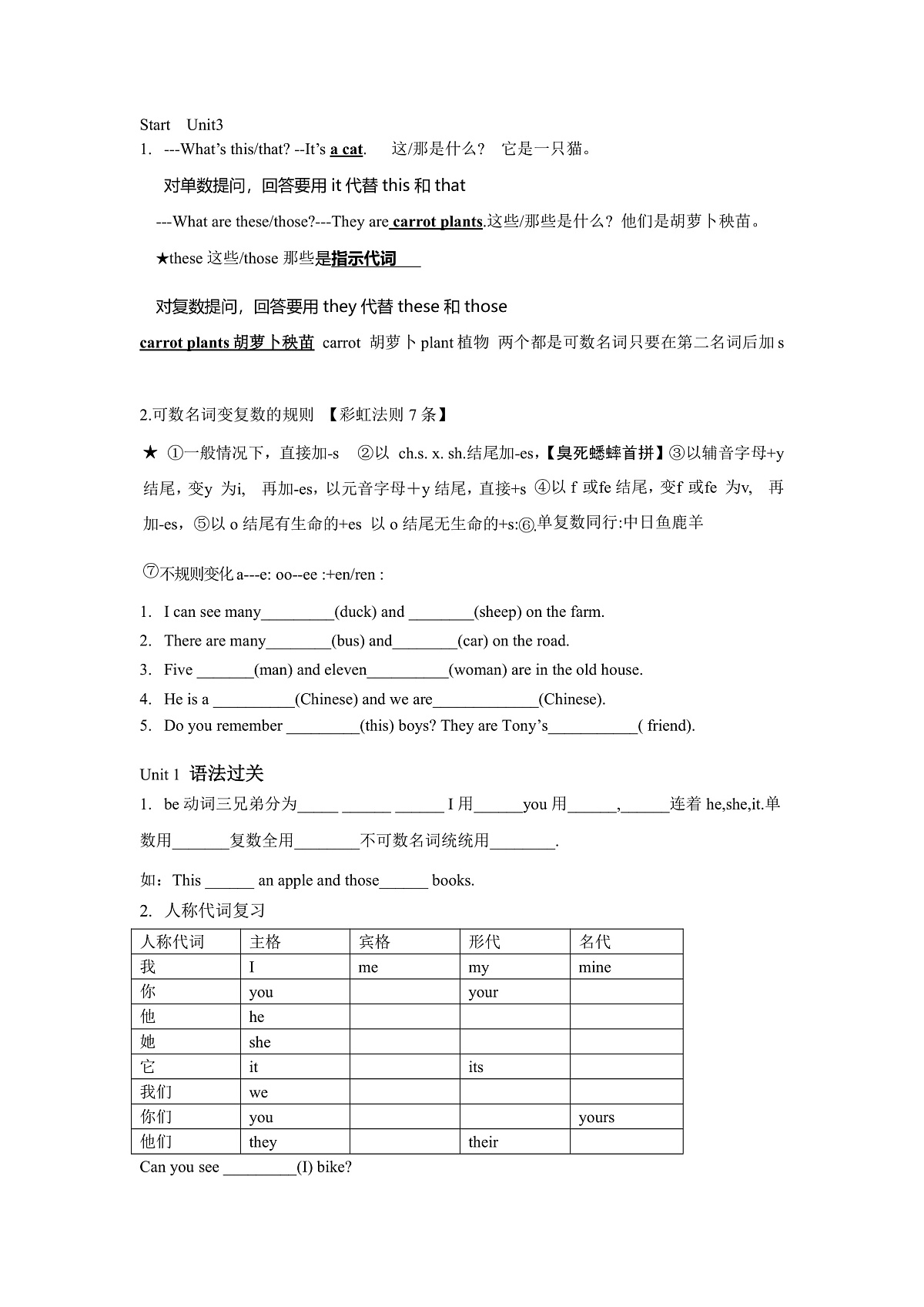 +期中考试复习清单+2025-2026学年人教版七年级英语上册第2页
