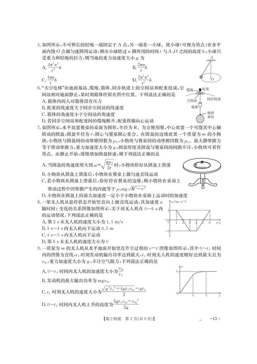 辽宁省金太阳2025-2026学年高三上学期10月联考物理试卷第2页