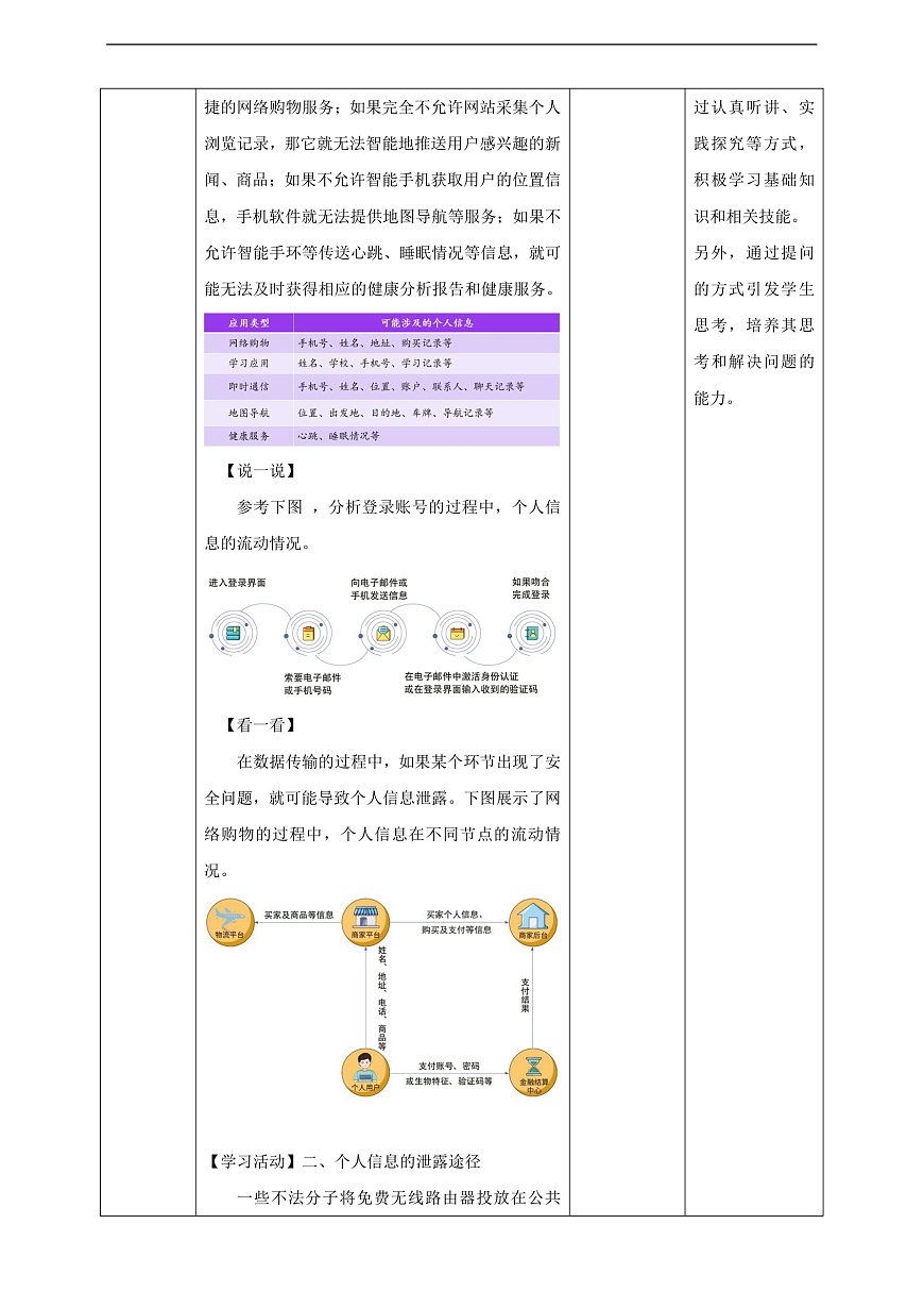 第27课 个人信息防泄露 教学设计第3页
