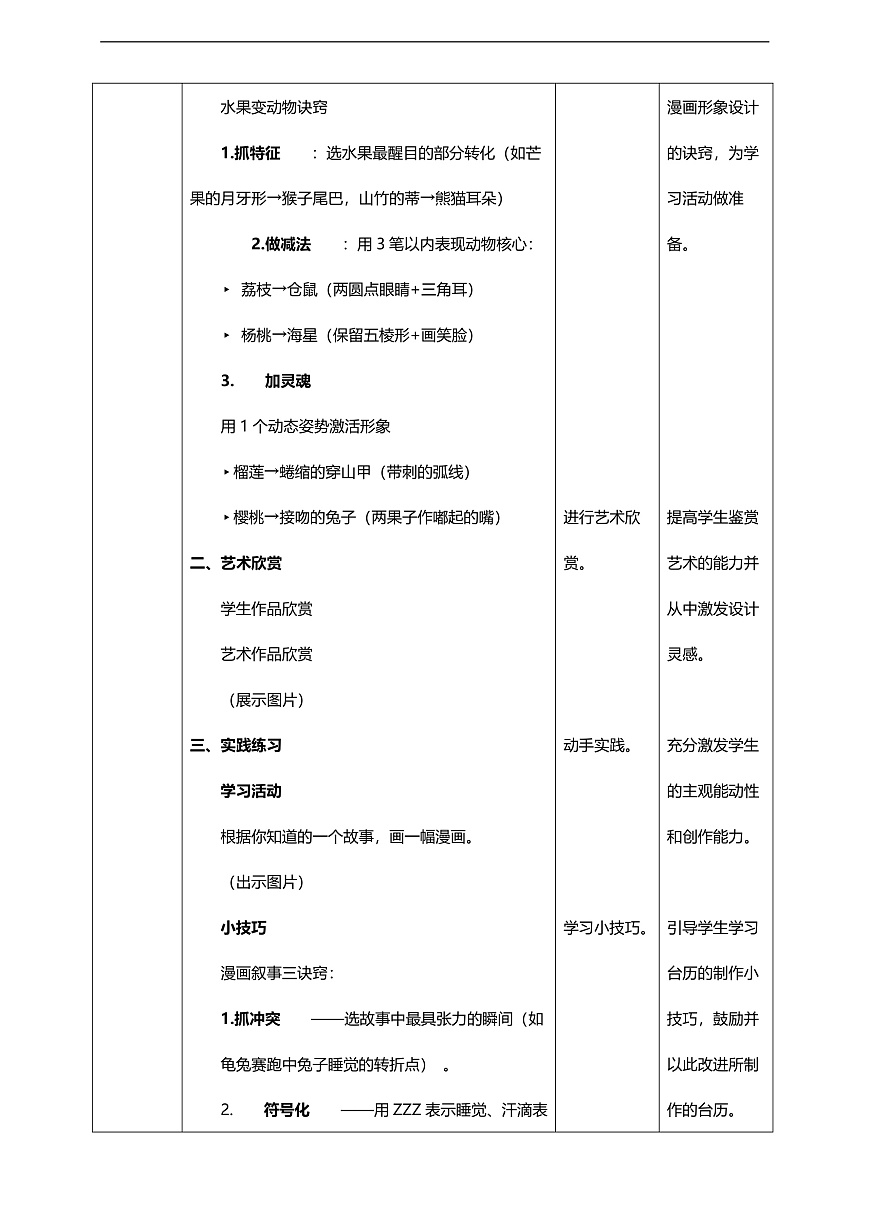 第5单元第2课《我们爱漫画》核心素养教学设计第3页