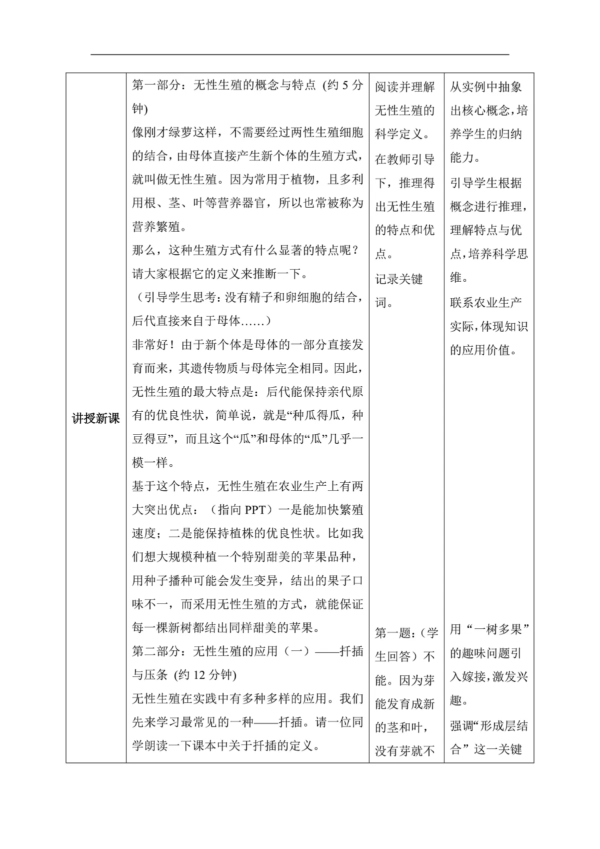 【核心素养目标】冀少版初中生物八年级下册6.1.2《无性生殖》教学设计第3页